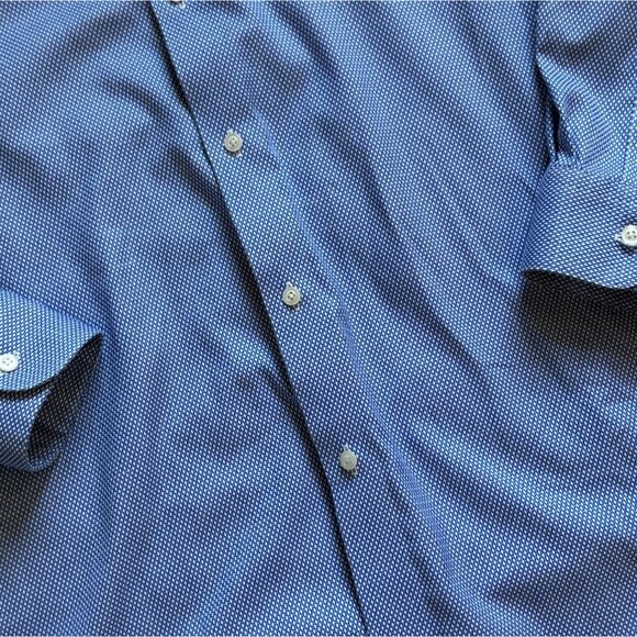 Joseph Abboud Mens Button Front'Slim Fit' Shirt-Blue/White-16 32/33(M)-GUC - Picture 2 of 6